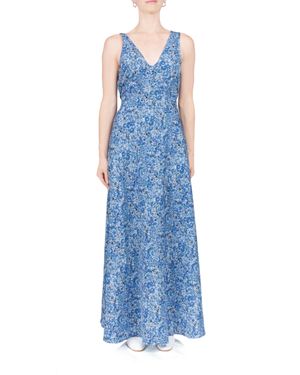 Ciao Lucia Reine Satin Maxi Dress - Blue