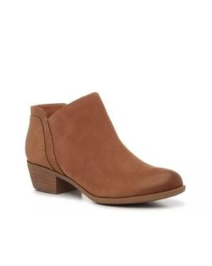 Lucky Brand Barlina Boots Leather Ankle Bootie Zap1454 - Brown