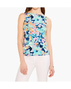 NIC+ZOE Calista Color Field Tank Top - Blue