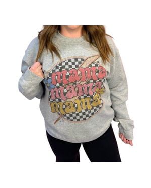 Wknder Retro Mama Lightning Daisy Sweater - Red