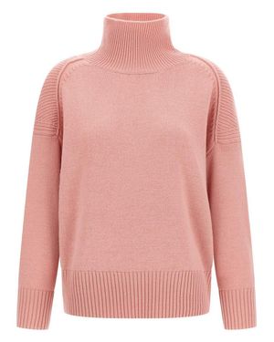 Alberto Biani Relaxed-Fit Cashmere Sweater With High Neck - Pink