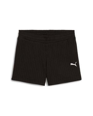PUMA Closet Essentials 4" Pointelle Shorts - Black
