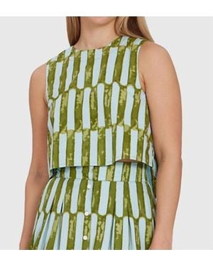 Livro Sleeveless Crop Top - Green