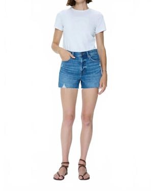Pistola Nova High Rise Cut Off Short - Blue