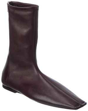 KHAITE Marlene Leather Boot - Purple