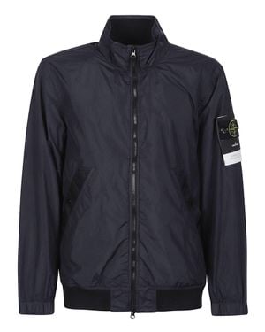 Stone Island Lightweight Polyamide Bomber Jacket - Blue