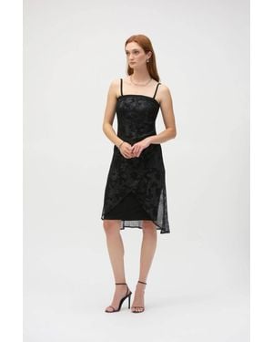 Joseph Ribkoff Foiled Mesh Dress - Black
