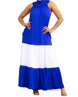 Karen T Design Sleeveless Maxi Dress - Blue