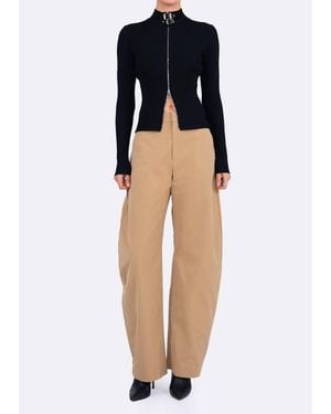 NonChalant Label Lori Trench Barrel Trouser Pant - Blue