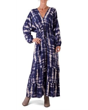 Gigi Moda Tie-Dye Maxi Dress - Blue