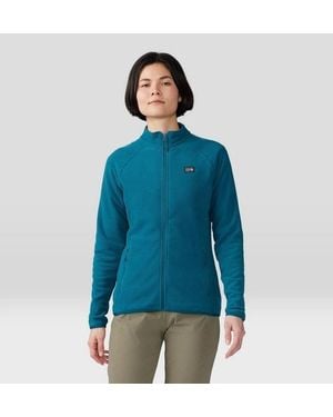 Mountain Hardwear Microchill Jacket Full Zip Long Sleeve Jzz219 - Blue