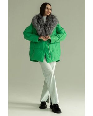 Alaska® Outerwear Genuine Fox Down Fill Jacket - Green