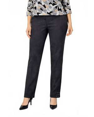 I TOUCH Faux Suede Ankle Pant - Blue