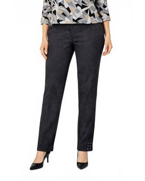 I TOUCH Faux Suede Ankle Pant - Blue