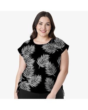 Calypsa Plus Daphne Loose Fit Swim Top - Blue
