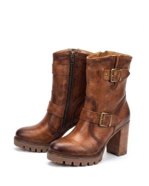 Pikolinos Cervera Heeled Ankle Boots - Brown
