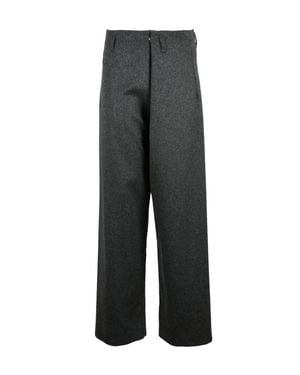Niccolò Pasqualetti High-Waist Virgin Wool Harem Pants - Gray