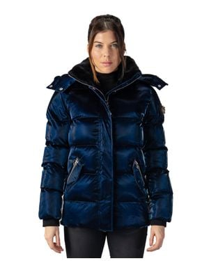 Woodpecker Bumnester 3/4 Length Quilted Coat - Blue