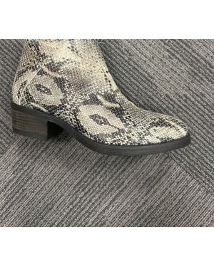 Bos. & Co. Snake Print Ankle Boot - Gray
