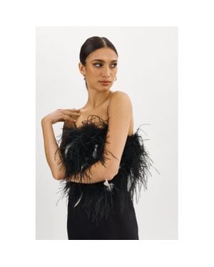 Lamarque Zaina Feather Bustier - Black
