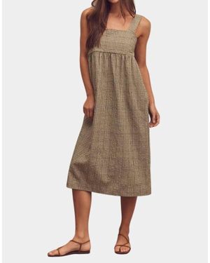amente Back Tie Midi Dress - Natural