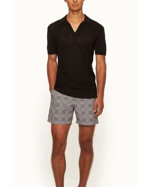 Orlebar Brown Horton Tie Stitch Polo - Black