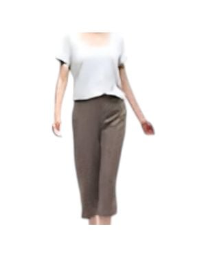 INDYEVA Epesi Wide Leg Crop Pants - White