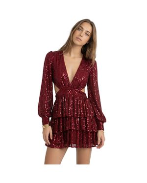 Akalia Freja Flare Dress - Red