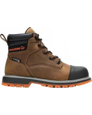 Wolverine Floorhand Lx Cap Toe Safety Boots - Brown