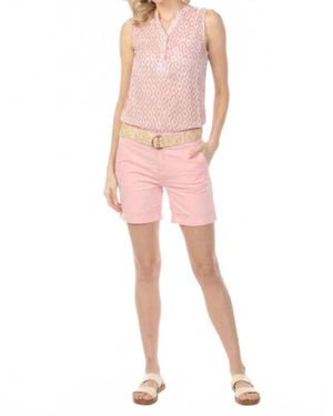 Charlie b Belted Twill Cuffed Shorts - Pink