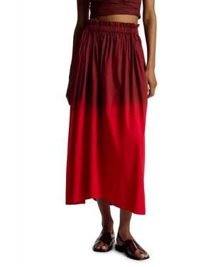 A.L.C. Gina Cotton Maxi Skirt - Red