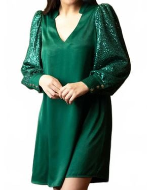 Michelle Mcdowell Sequin Jordan Dress - Green