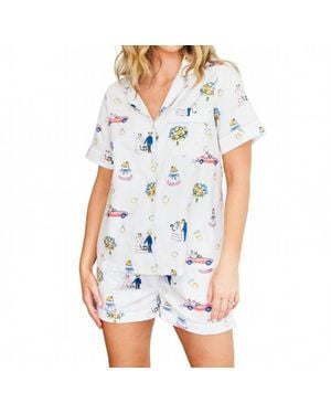 Printfresh Short Pajama Set - Blue