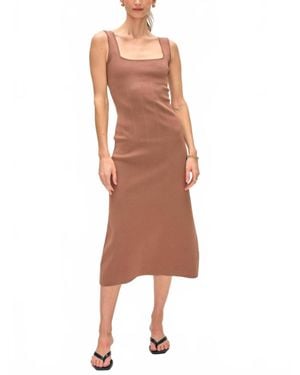 White + Warren Paperfine Midi Dress - Multicolor