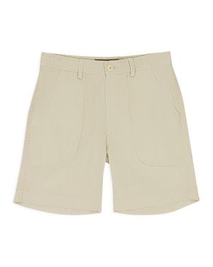 Freemans Sporting Club Khaki Cotton Shorts - Natural