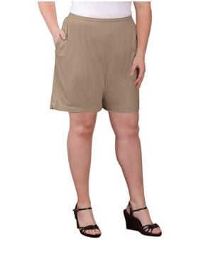 On The Plus Side Jersey Cotton Shorts - Natural