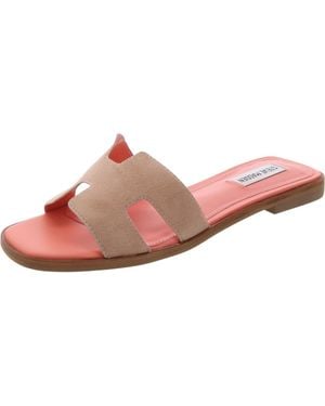 Steve Madden Hadyn Two Tone Made Pool Slides - Pink
