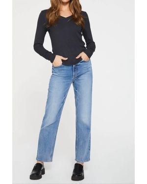 Another Love Sophie Rib Long Sleeve Tee - Blue