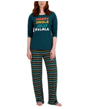 Family PJs Matching Merry Jingle Mix It Family Pajama Set - Green