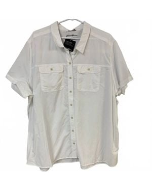 Eddie Bauer Mountain Ripstop Button Up Shirt - Gray
