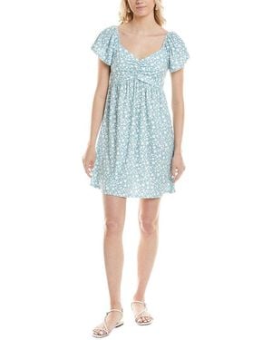 Marion Rib Mini Dress - Blue