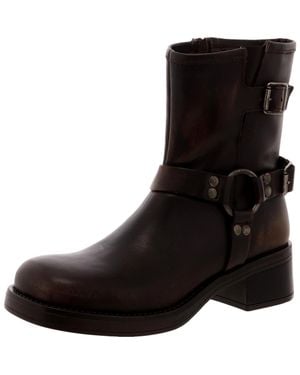 Steve Madden Brixton Boot Distressed Brix03S1-Brn - Black