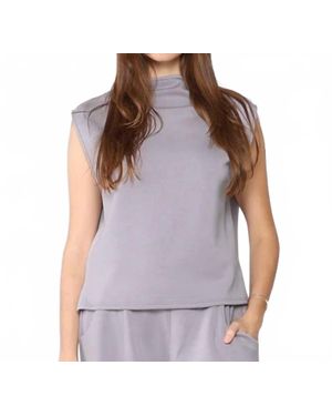 Ripley Rader Scuba Cowl Neck Top - Gray