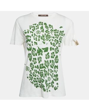 Roberto Cavalli Printed Jersey T-Shirt - Green