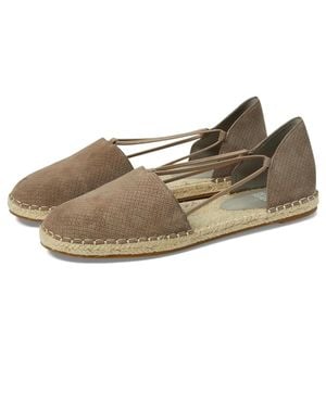 Eileen Fisher Lee Sandal Marble Leather Slip On Espadrille Zap438 - Brown