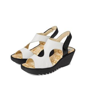 Fly London Yoxa576Fly Sandals - Slingback Wedge Zogg2969 - Metallic