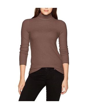 Three Dots Brushed Turtleneck Sweater - Brown