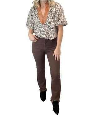 Hidden Jeans Happi Cropped Flares Pants - Metallic