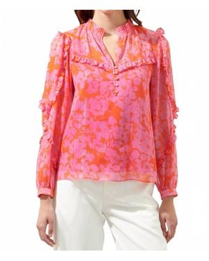 Sugarlips Ventura Floral Blouse - Red