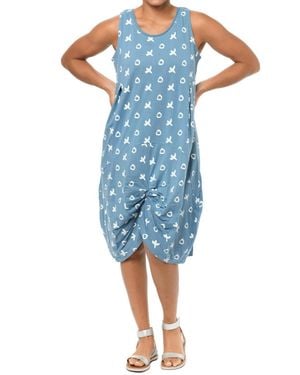 Tulip Clothing Laurel Relaxed A-Line Dress - Blue